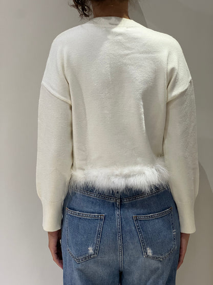 Maglia con piume