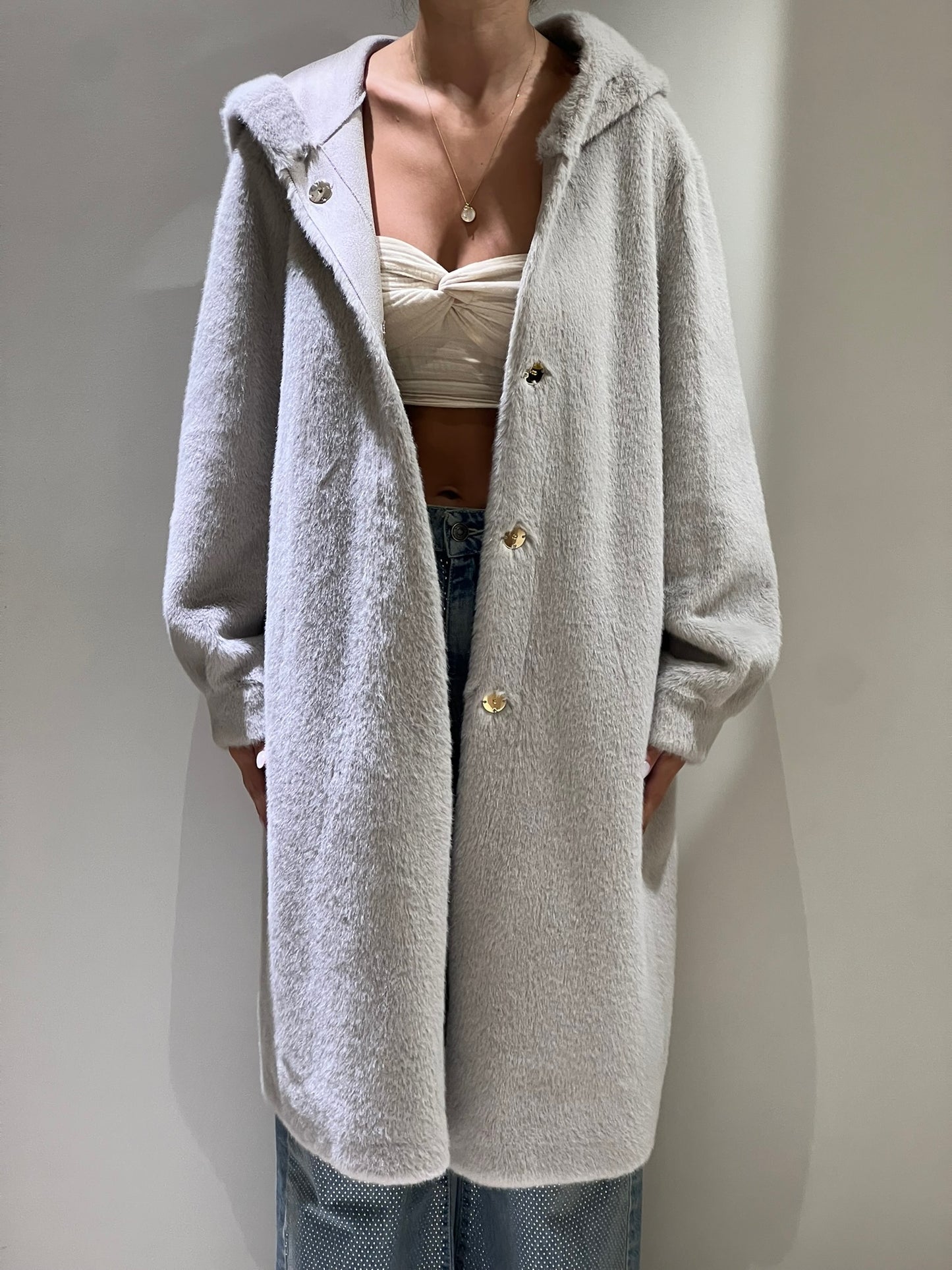 Cappotto Calotta Iimbottito lungo