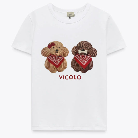 T-shirt Vicolo con stampa barobncini