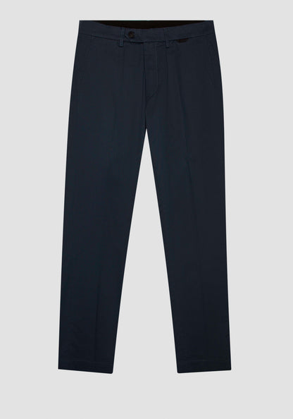 Pantaloni mark slim fit in twill di cotone elastico