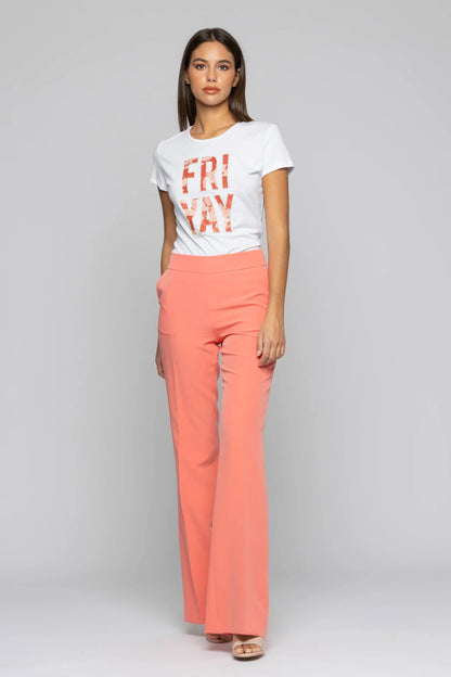 T-shirt in cotone con scritta friday fritz