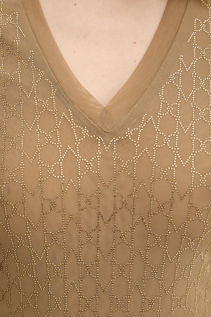 ARIA 3/4 SLEEVE V NECK TOP