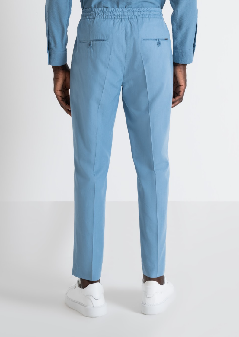 Pantaloni regular fit in misto cotone