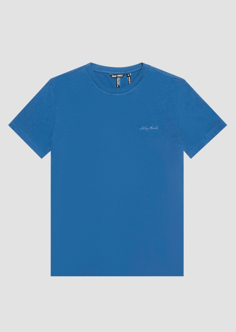 T-shirt super slim fit bluette