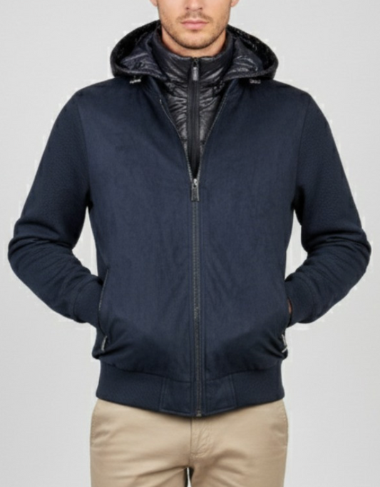 Giubbotto suede maglia