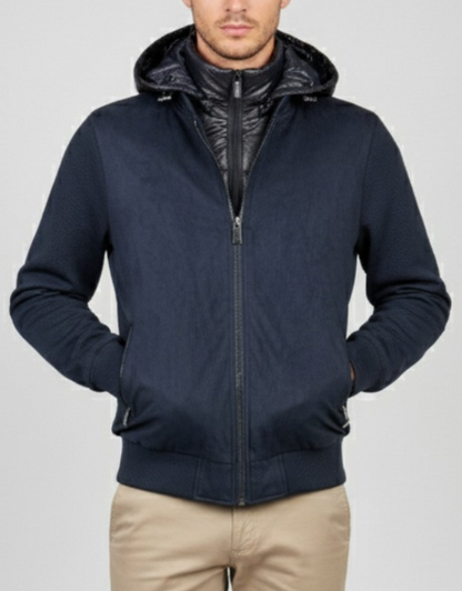 Giubbotto suede maglia