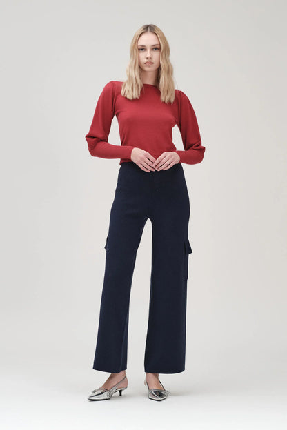 Pantaloni cargo in maglia