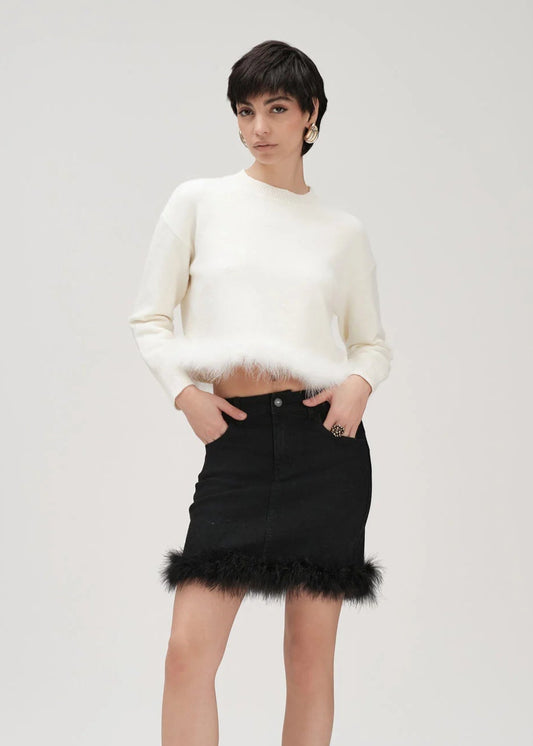 Maglia con piume