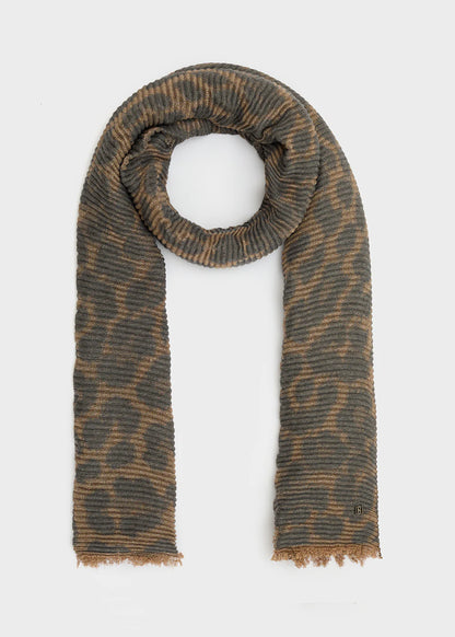 Sciarpa animalier lurex plisse