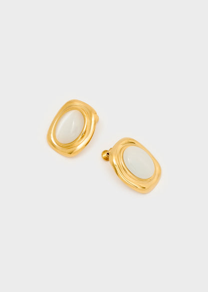 Orecchini adele vintage acc. inox bianco