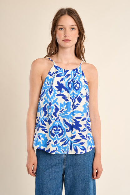 Top con scollo all'americana, halter