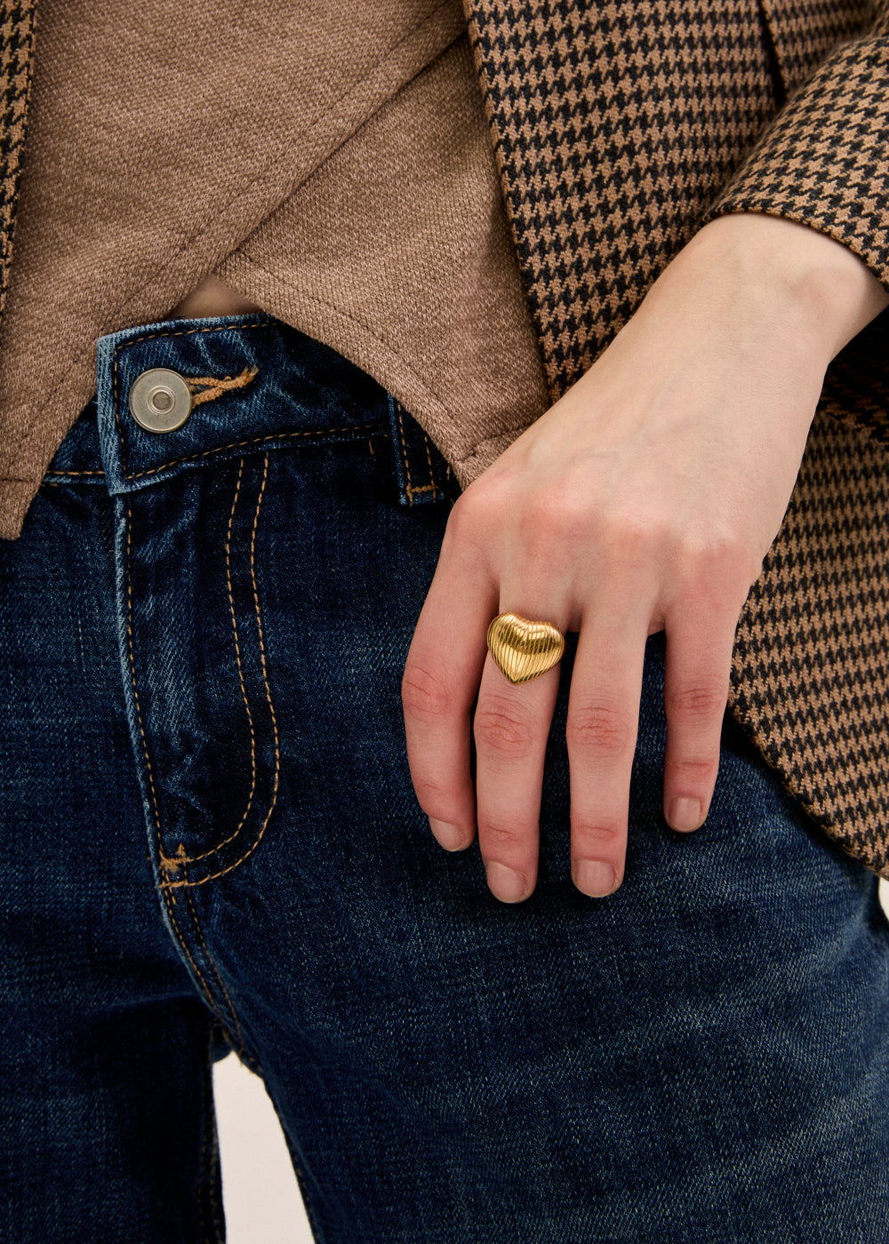 Anello cuore zicrinati