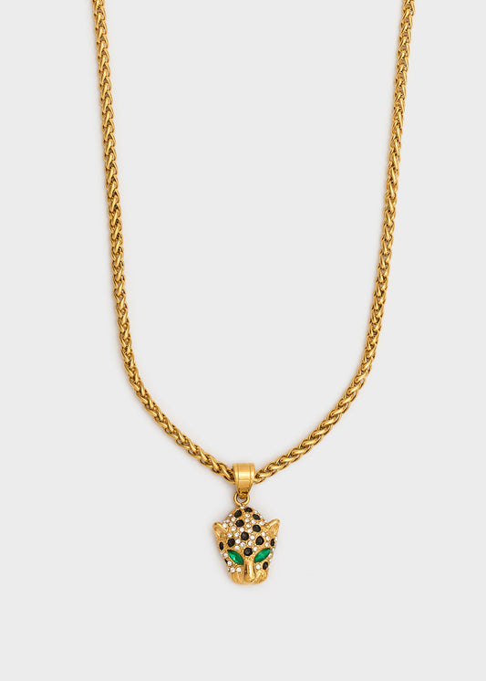 Collana ciondolo tigre e pietre