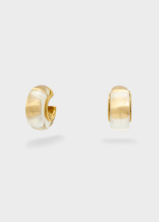 Orecchini billie smaltati clear e oro