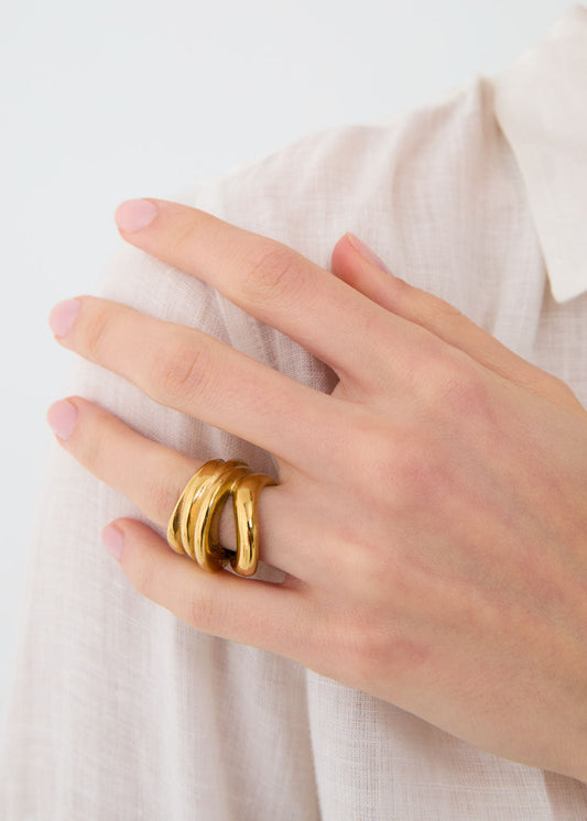 Anello multifascia oro