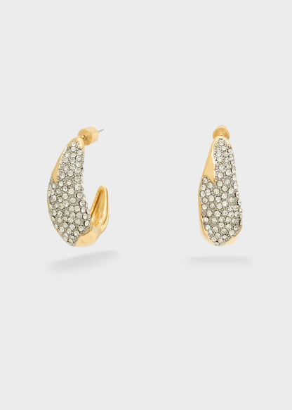 Orechini al lobo con pietre oro