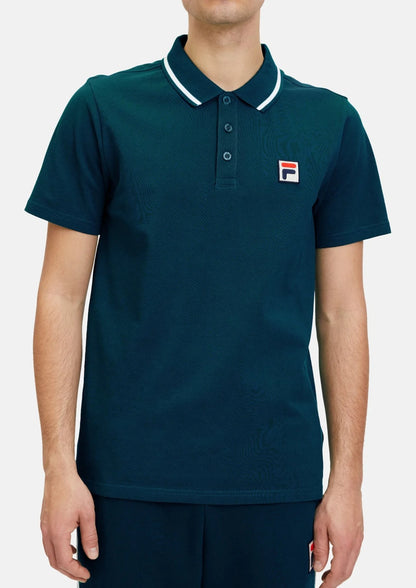 Polo leitmeritz blu con logo