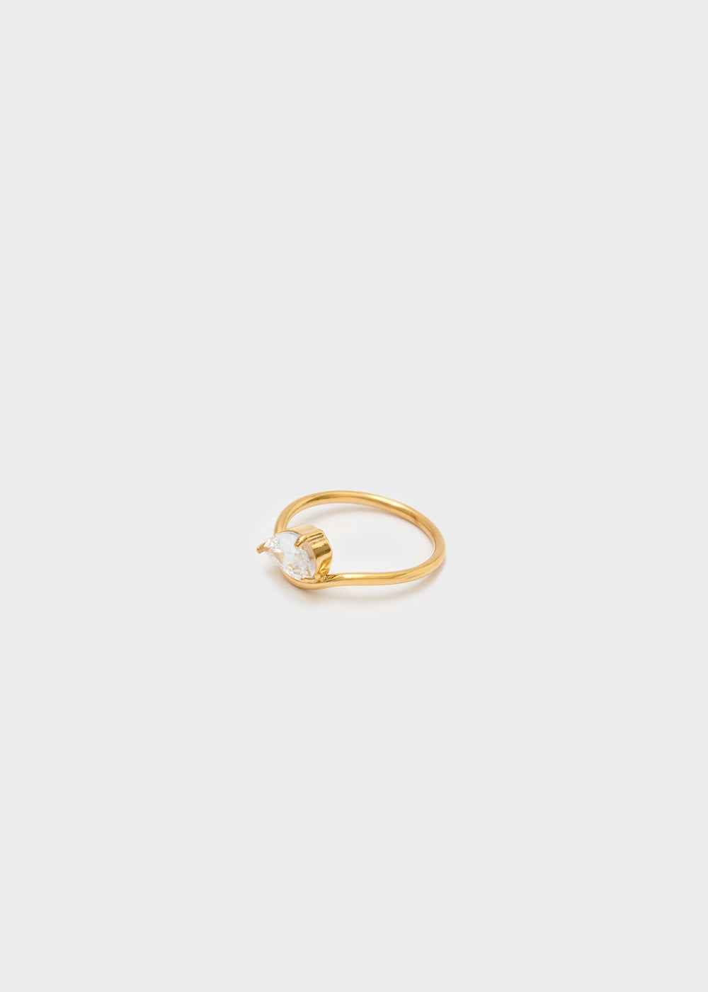 Anello thin con pietra a goccia