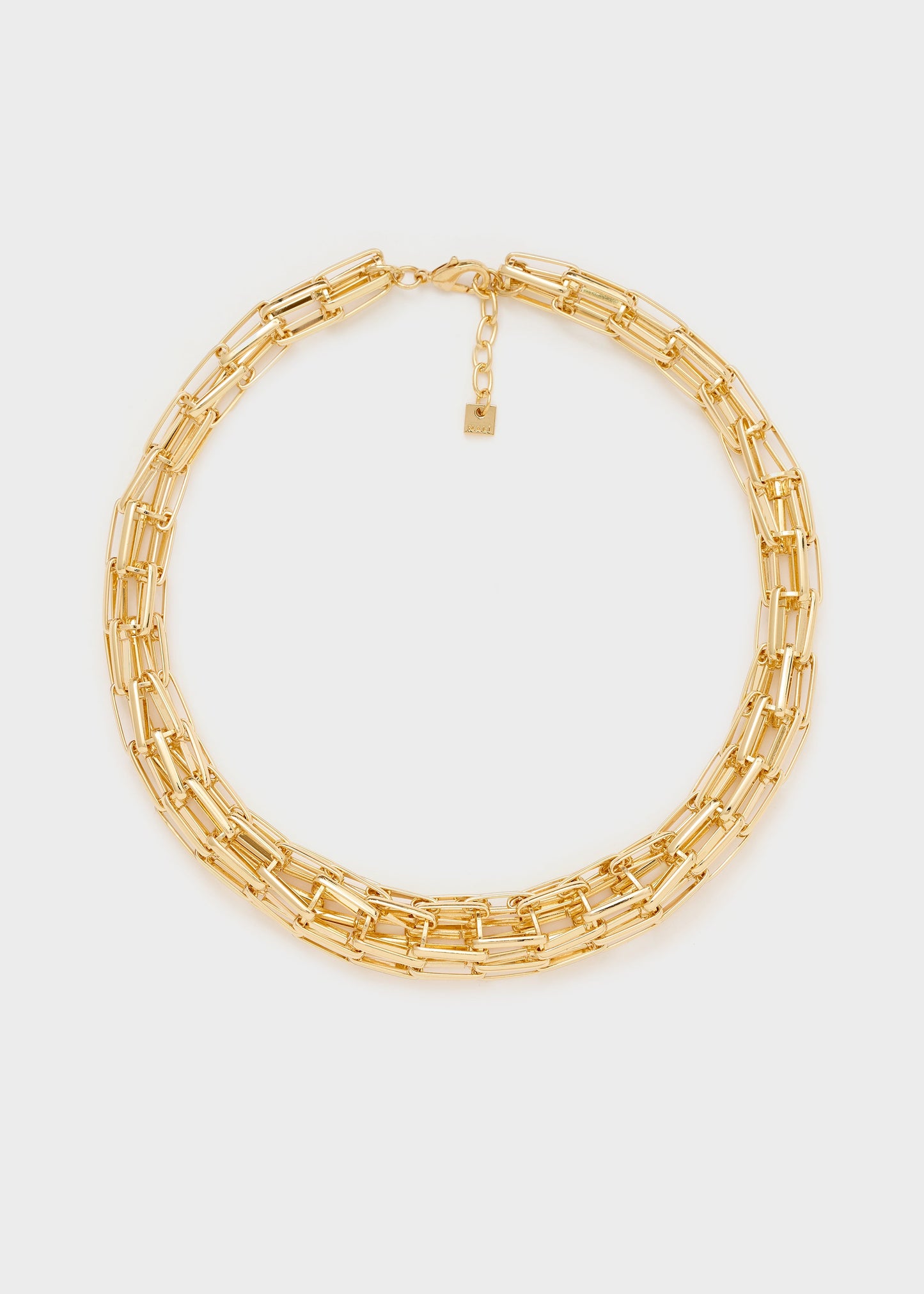 Collana ludo maglia tubolare over oro