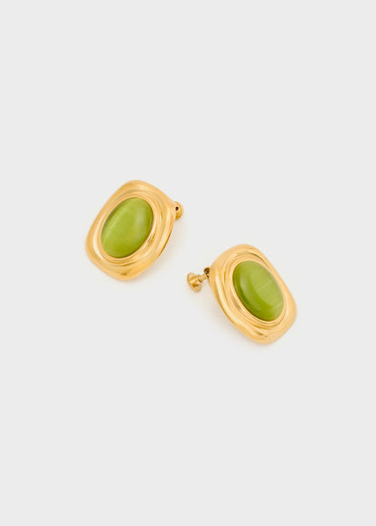 Orecchini adele vintage acc. inox verde