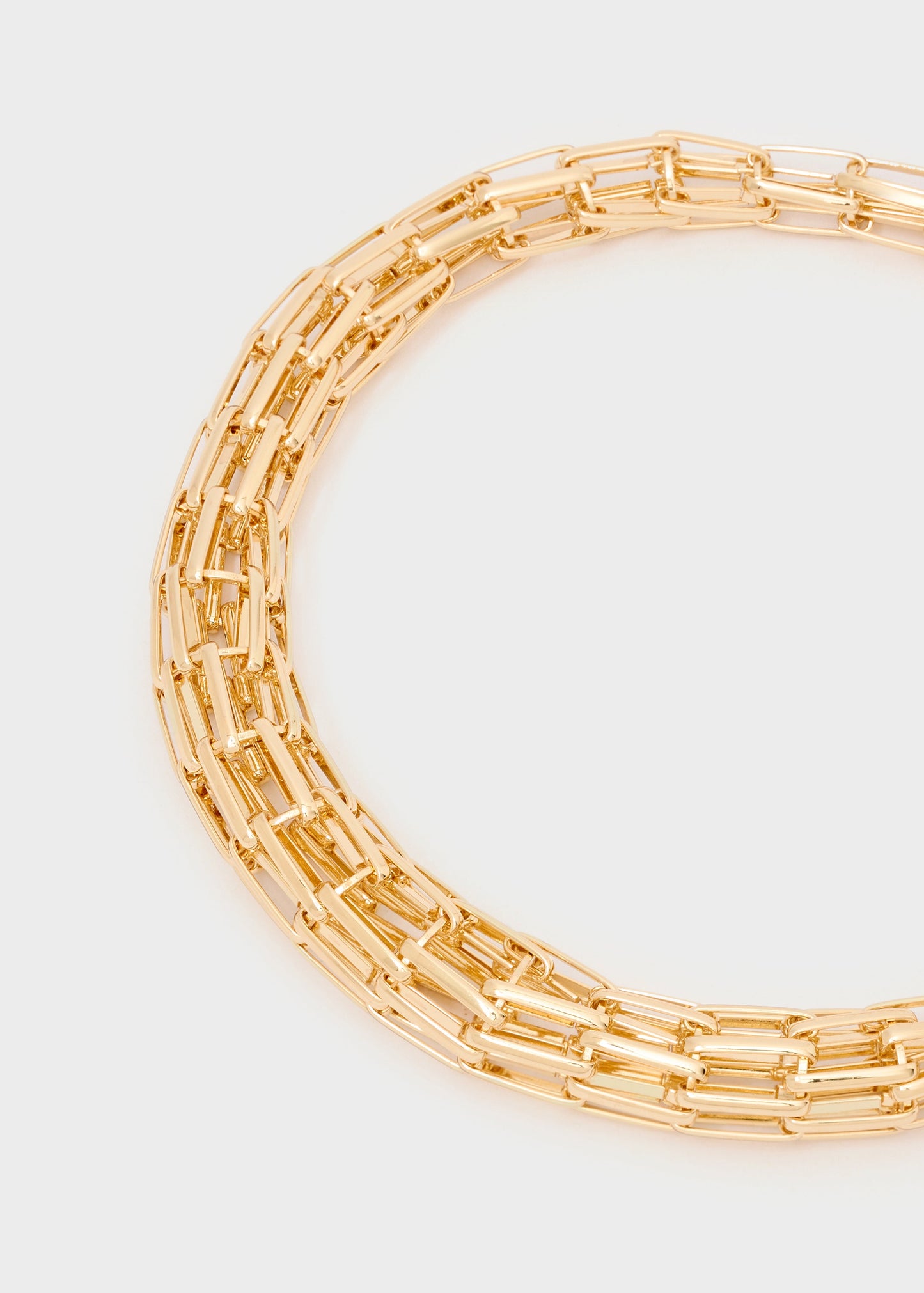 Collana ludo maglia tubolare over oro