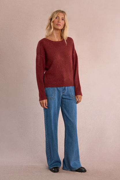 Pullover lavorato in maglia