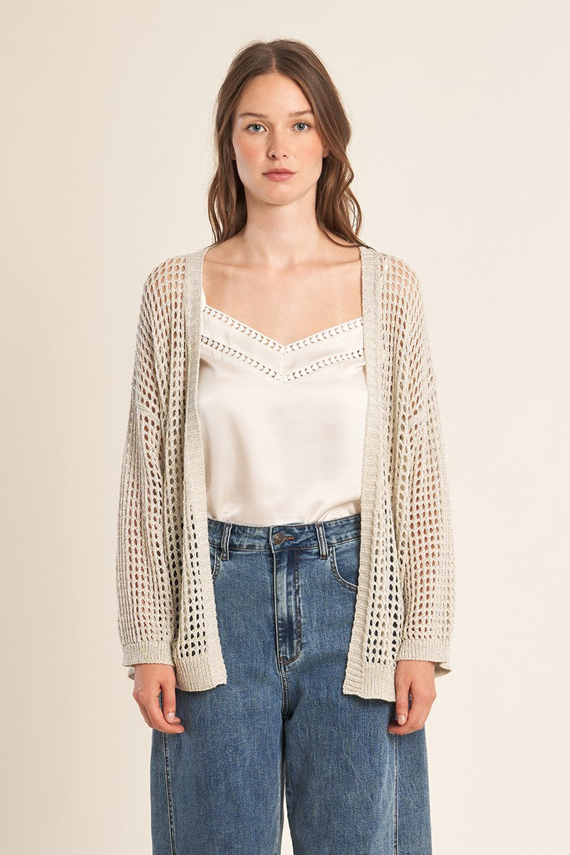 Cardigan lavorato a maglia -Maniche lunghe