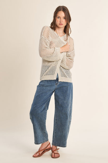 Cardigan lavorato a maglia -Maniche lunghe