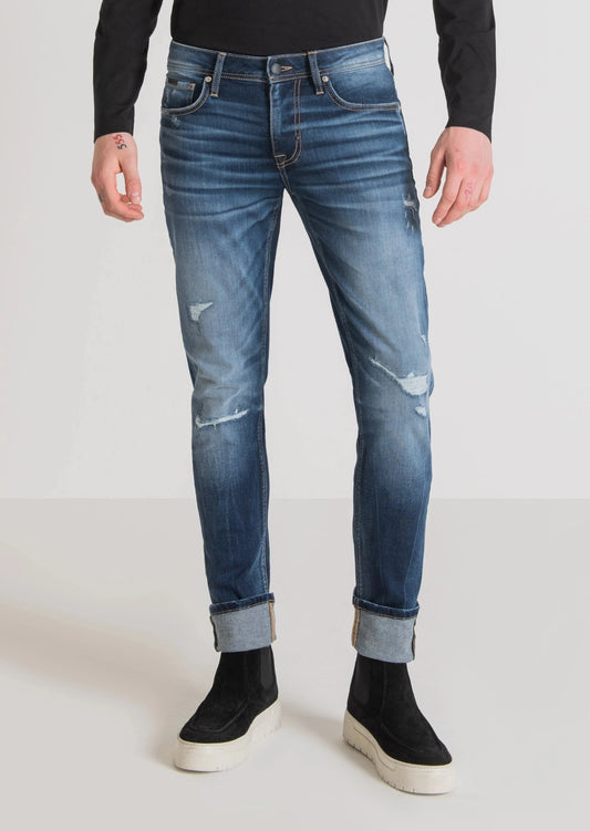 Pantaloni jeans super skinny  blu