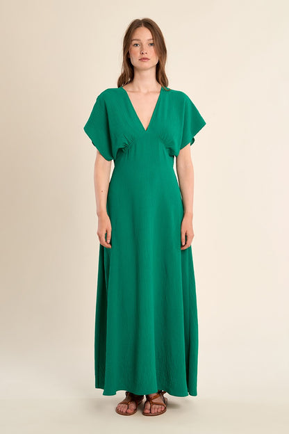 Abito lungo -Maniche corte a pipistrello