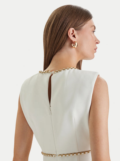 MAYE SL CHAIN MIDI DRESS