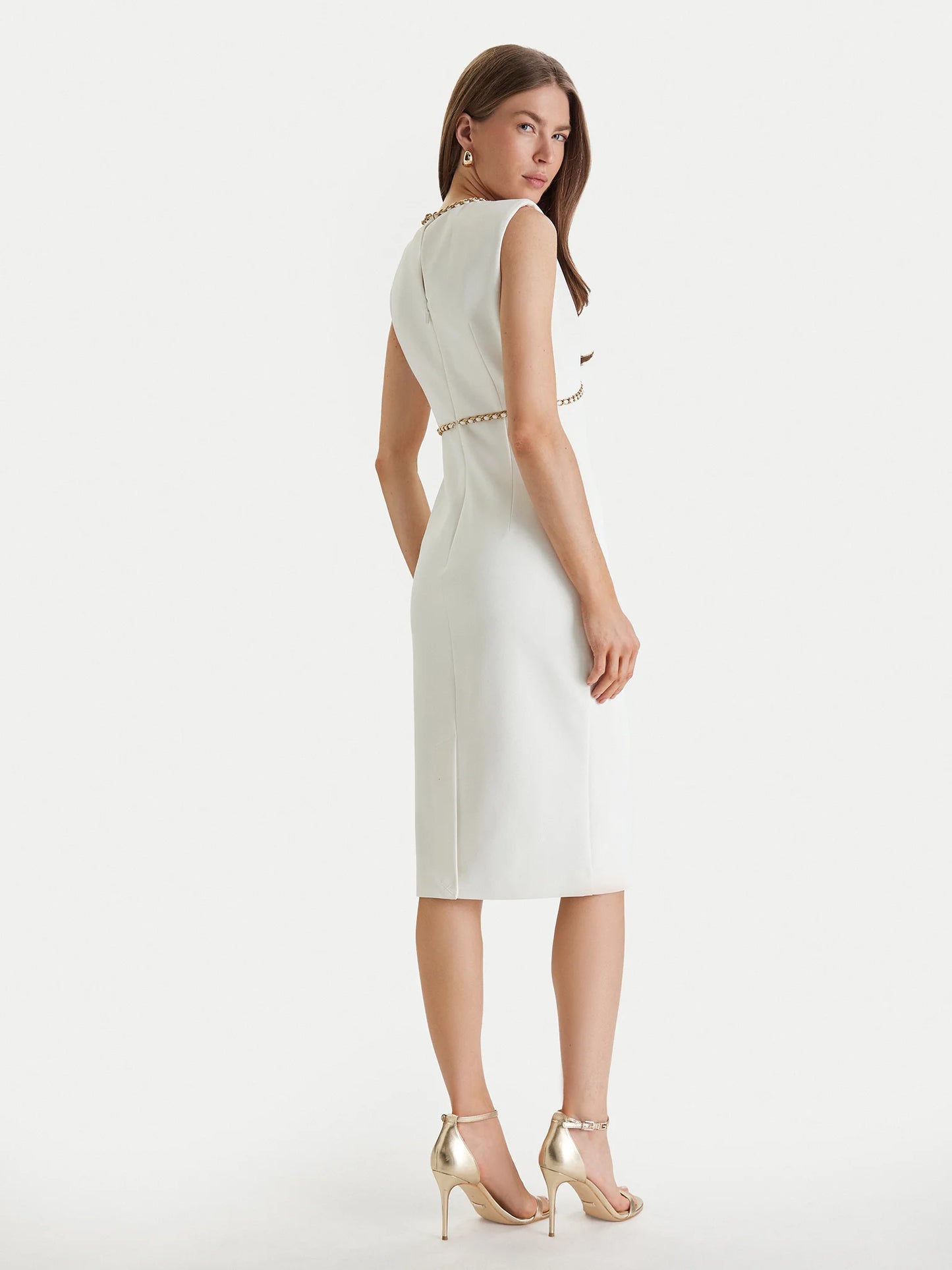 MAYE SL CHAIN MIDI DRESS