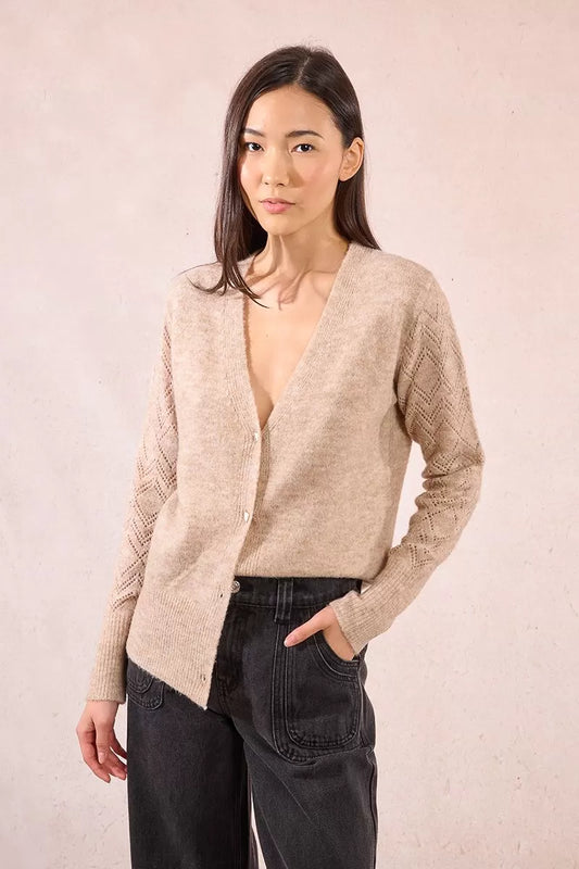 Cardigan lavorato in maglia