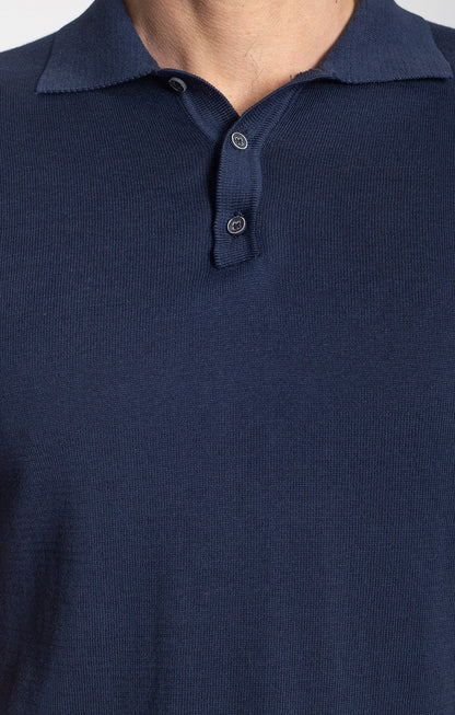 Polo in filo blu