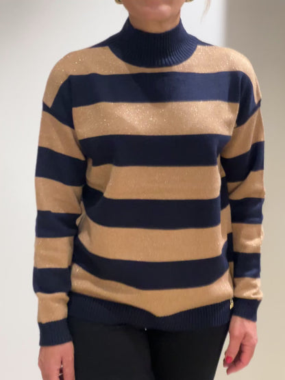 Maglia contrasti lurex