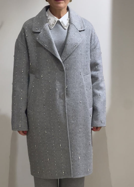 Cappotto Vicolo con dettagli in pietra