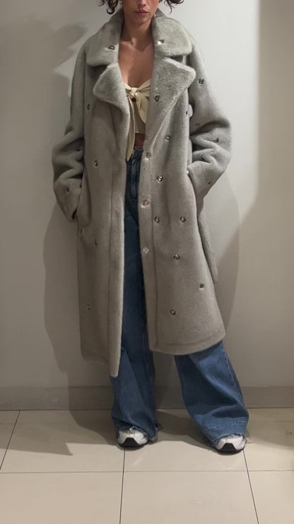 Cappotto Vicolo con pietre grigio o marrone