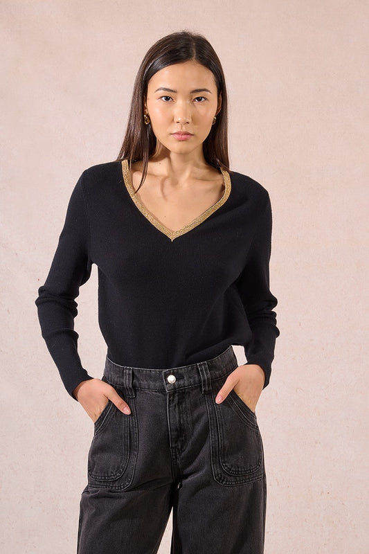 Pullover lavorato in maglia
