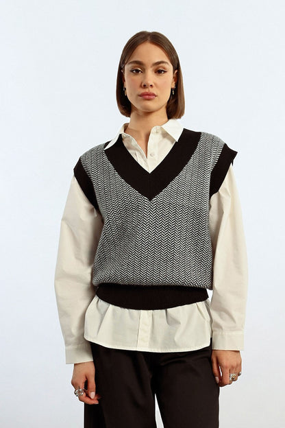 Maglione smanicato