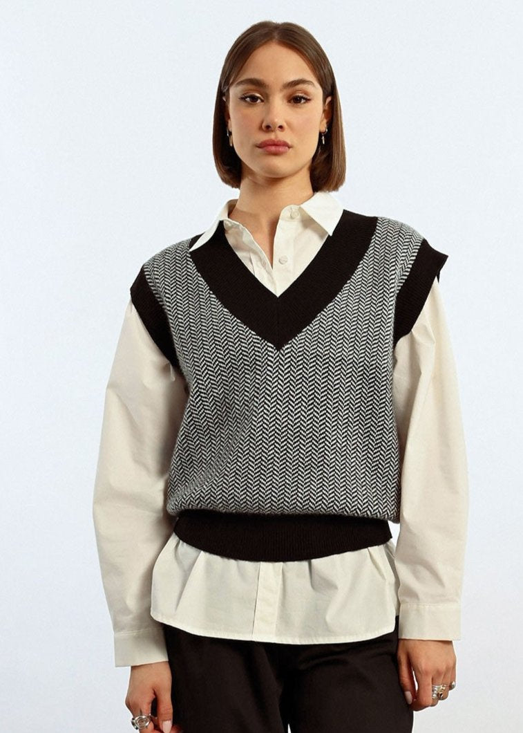 Maglione smanicato