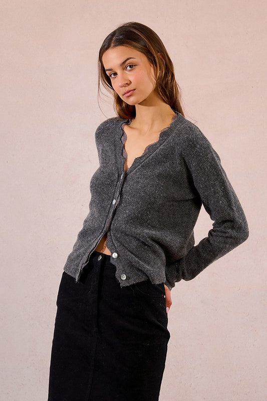 Cardigan lavorato in maglia