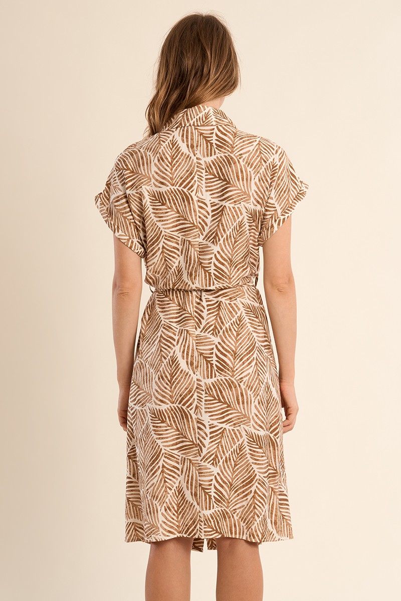 Abito corto a camicia, stampato