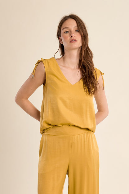 Top dritto e fluido Canotta regolabile sulle spalle