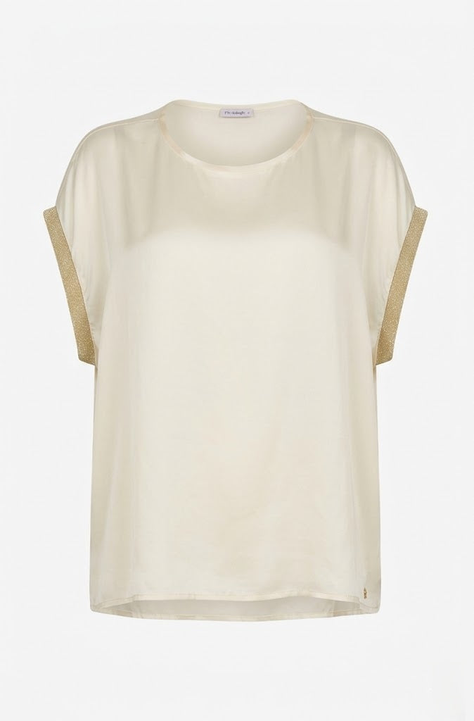 Blusa in raso manica scesa