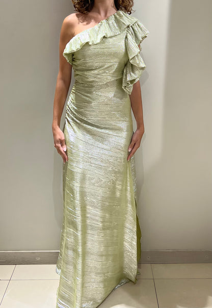 SARAH CHOLE LONG DRESS 014371 GREEN SS23