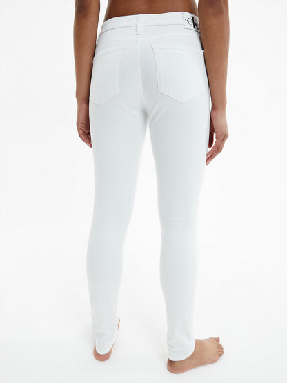 JEANS SKYNNY DONNA MID RISE BIANCO