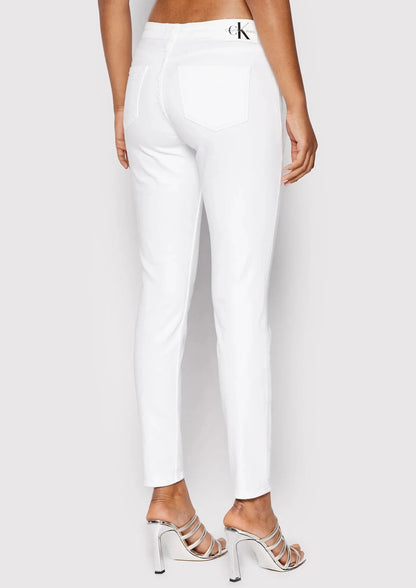 JEANS SKYNNY DONNA MID RISE BIANCO