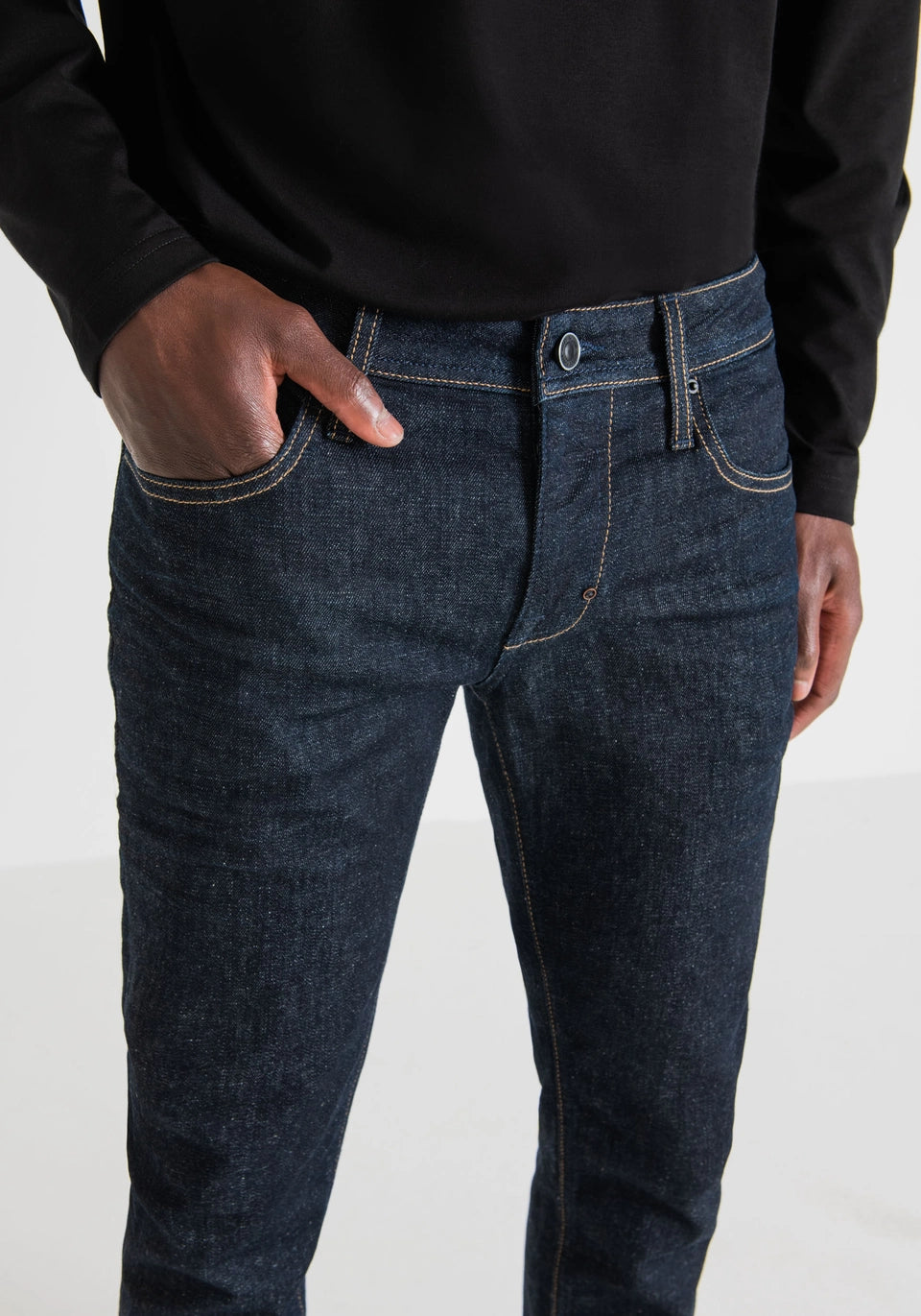 Jeans tapered blu